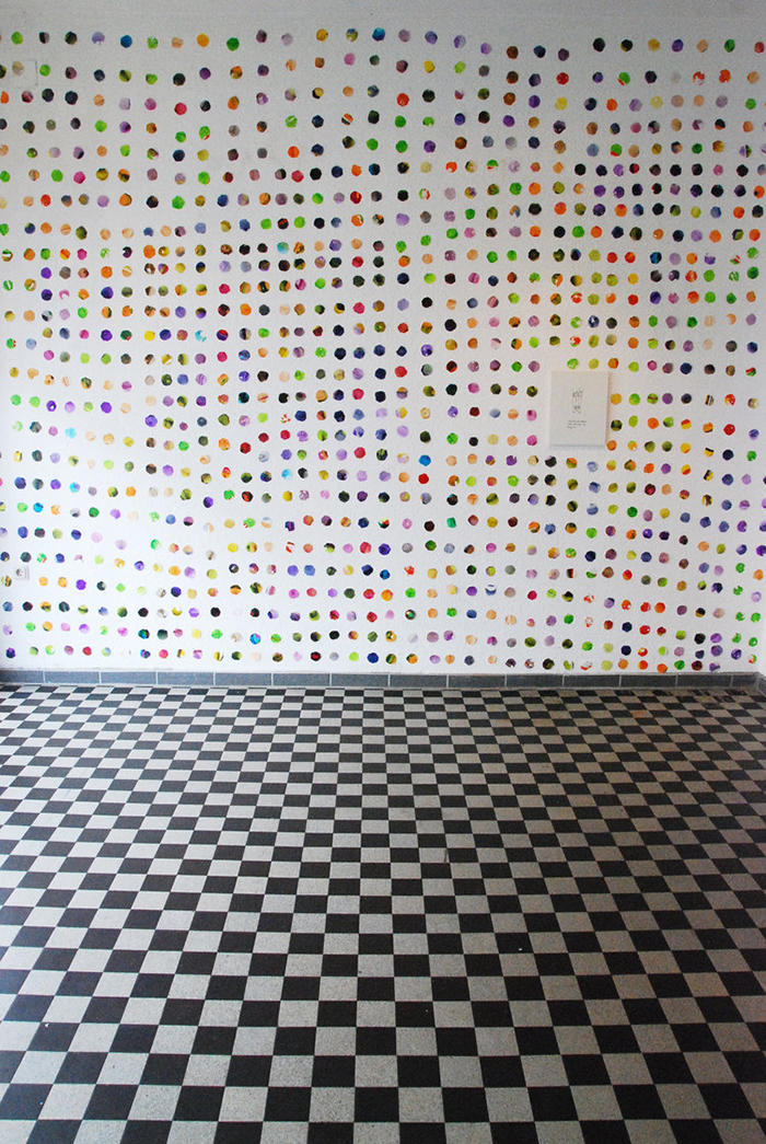 Ann-Marie Stöhr. Prilprinzessin, installation with ink on Yupo, Kulturverein Burbach 2016