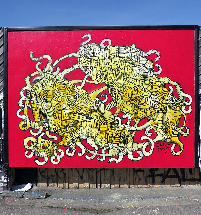 Målning på Kommersen loppmarknad, Masthuggstorget, Göteborg av Jonathan 