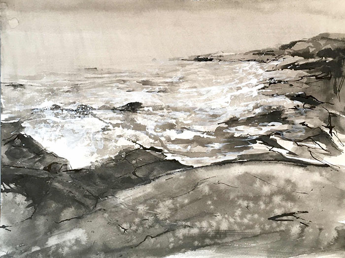Danelle Bergstrom, Källskär 2016, ink and guache on paper