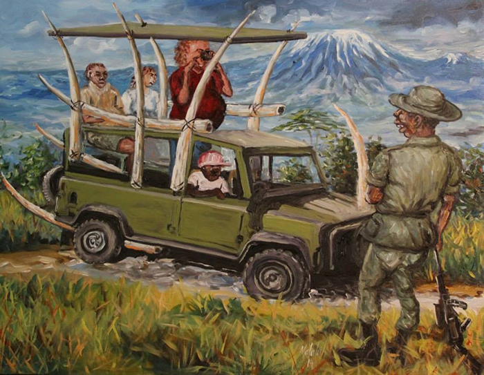 Malulu Vita, olja på duk