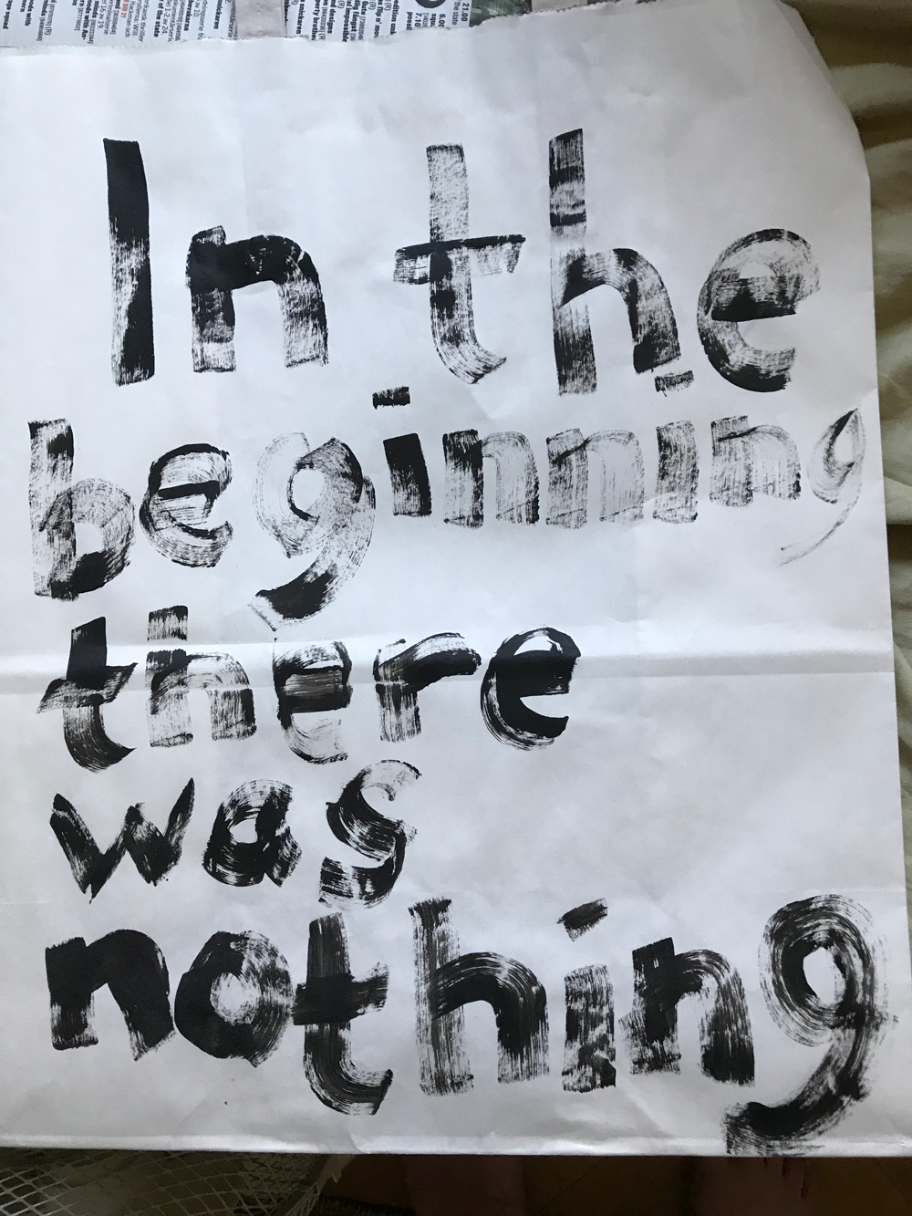Maria Lindberg, In the beginning there was nothing
