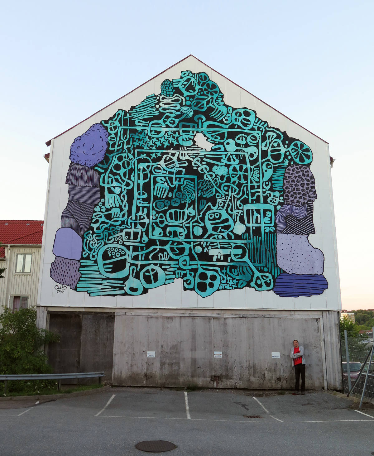 Fasadmålning på bruksgatan 13, Göteborg av Jonathan 