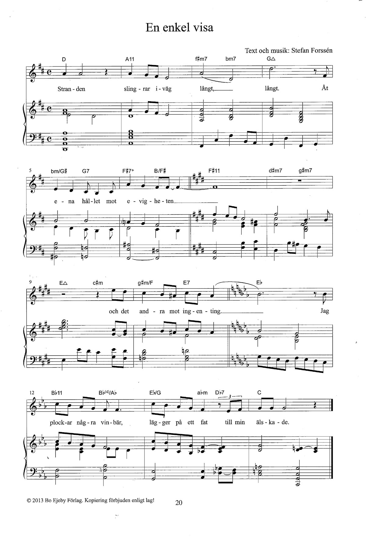 Stefan Forssén. En enkel visa