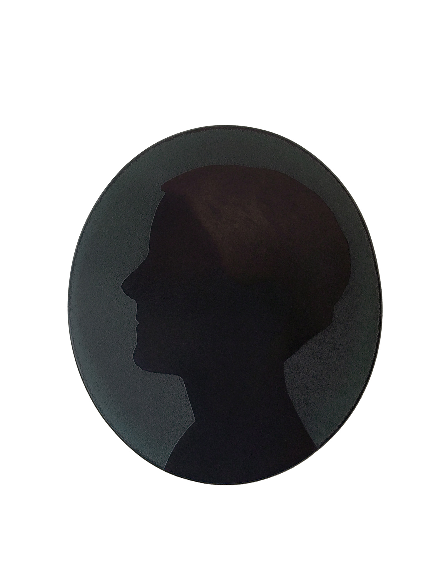 Tore Svensson, brosch ”Karin”. Stål, färg. 42 x 50 mm. Foto: Franz Karl