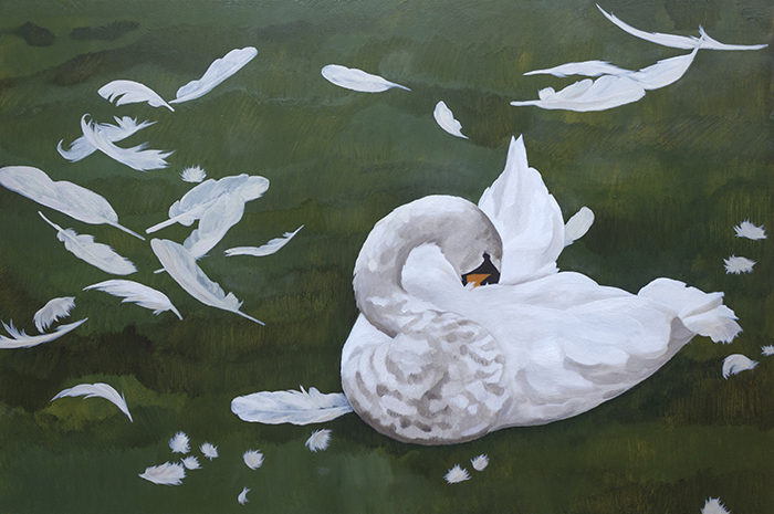 Miranda Fahlén, Elegi, olja på mdf