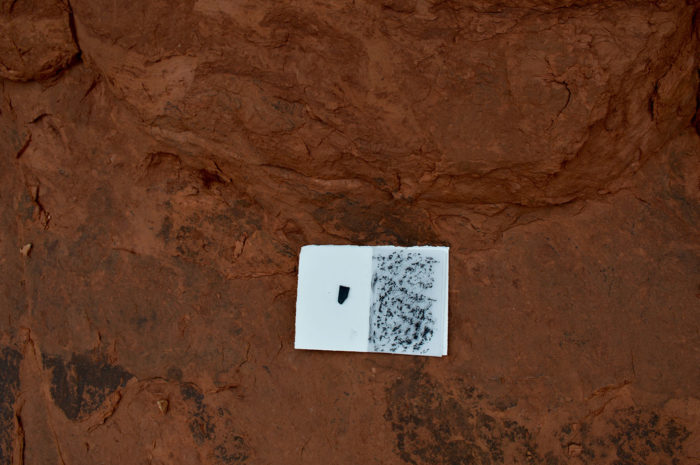 Claire Fall Blanchette, Booklet #3, Arches National Park, Utah, Rubbing with Crayon, 2016