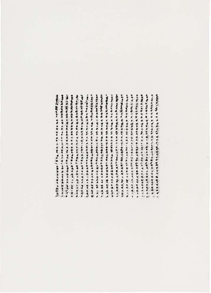 Michaela Peterson, ur serien Det oavsiktliga. Kolteckning 29,5 x 21 cm.