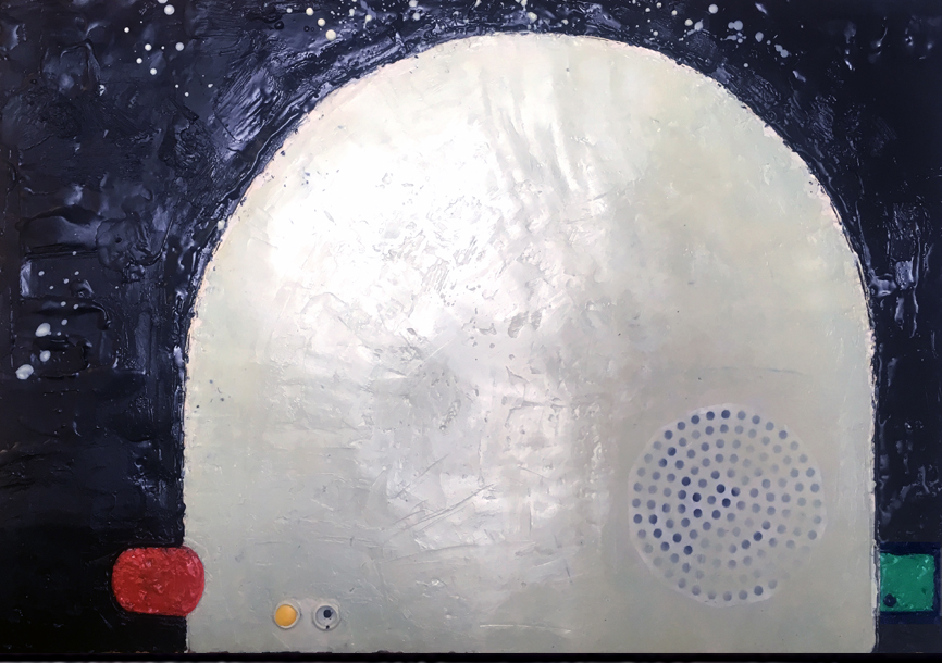  DIETER-2: 

encaustic painting, 2018

18 x 14 in.