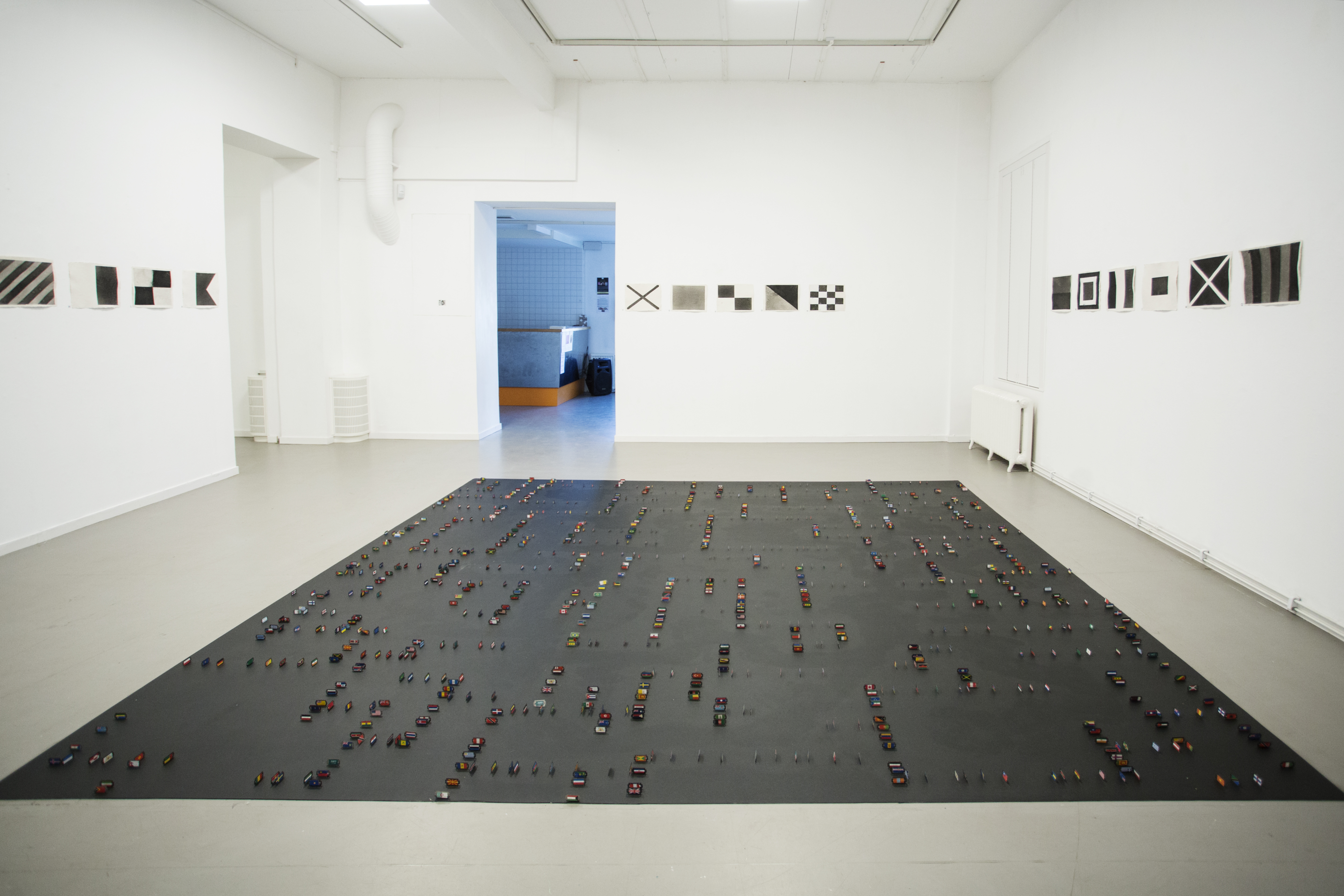 From the exhibition Nordic Match F.I.L.; Walls–Revisited, Re–Edited. In picture art by Azadeh Esmaili Zaghi, Galleri Konstepidemin 2018