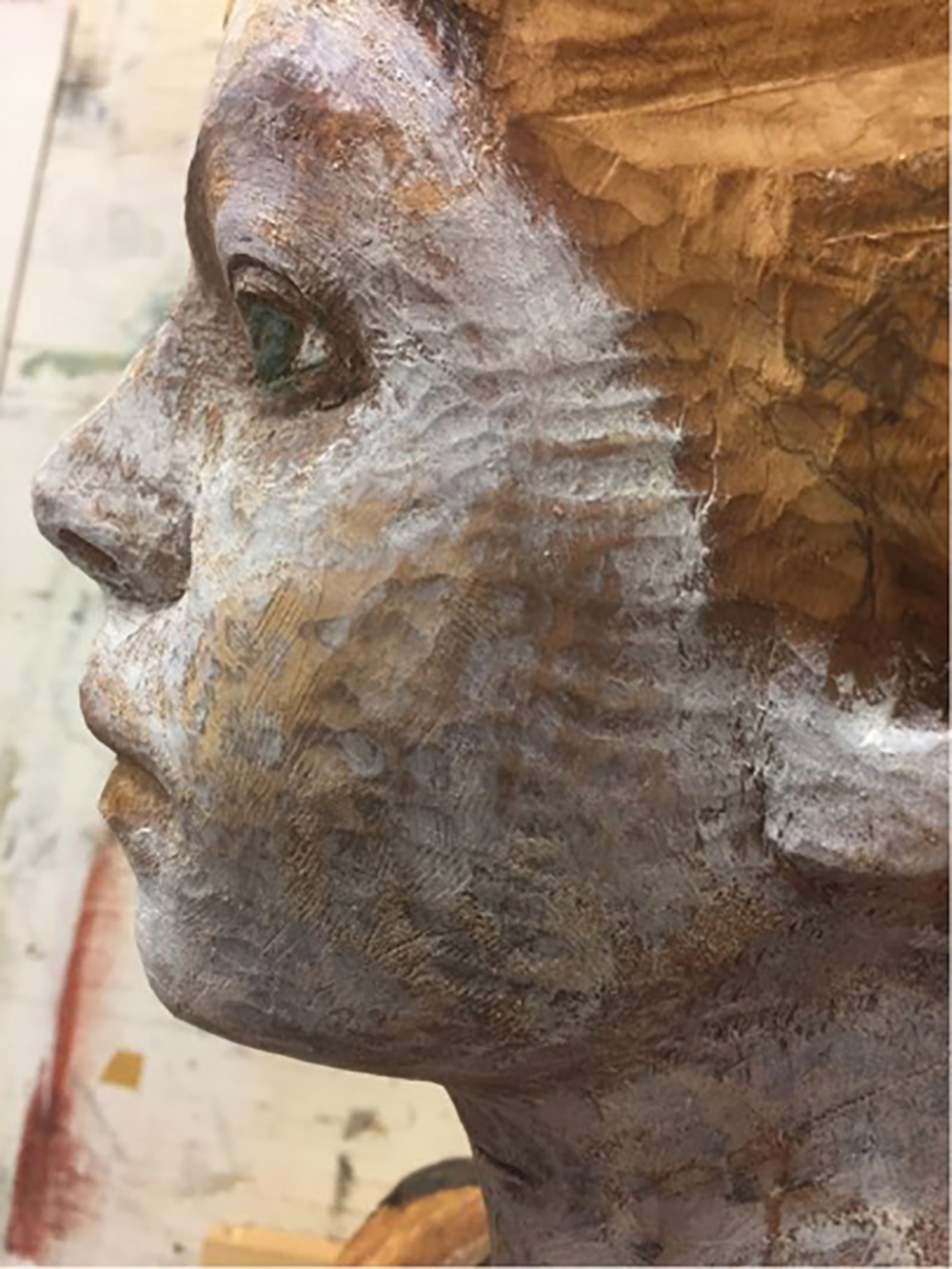 Pecka Söderberg, Utan titel, Lin- och oljefärg, 2019