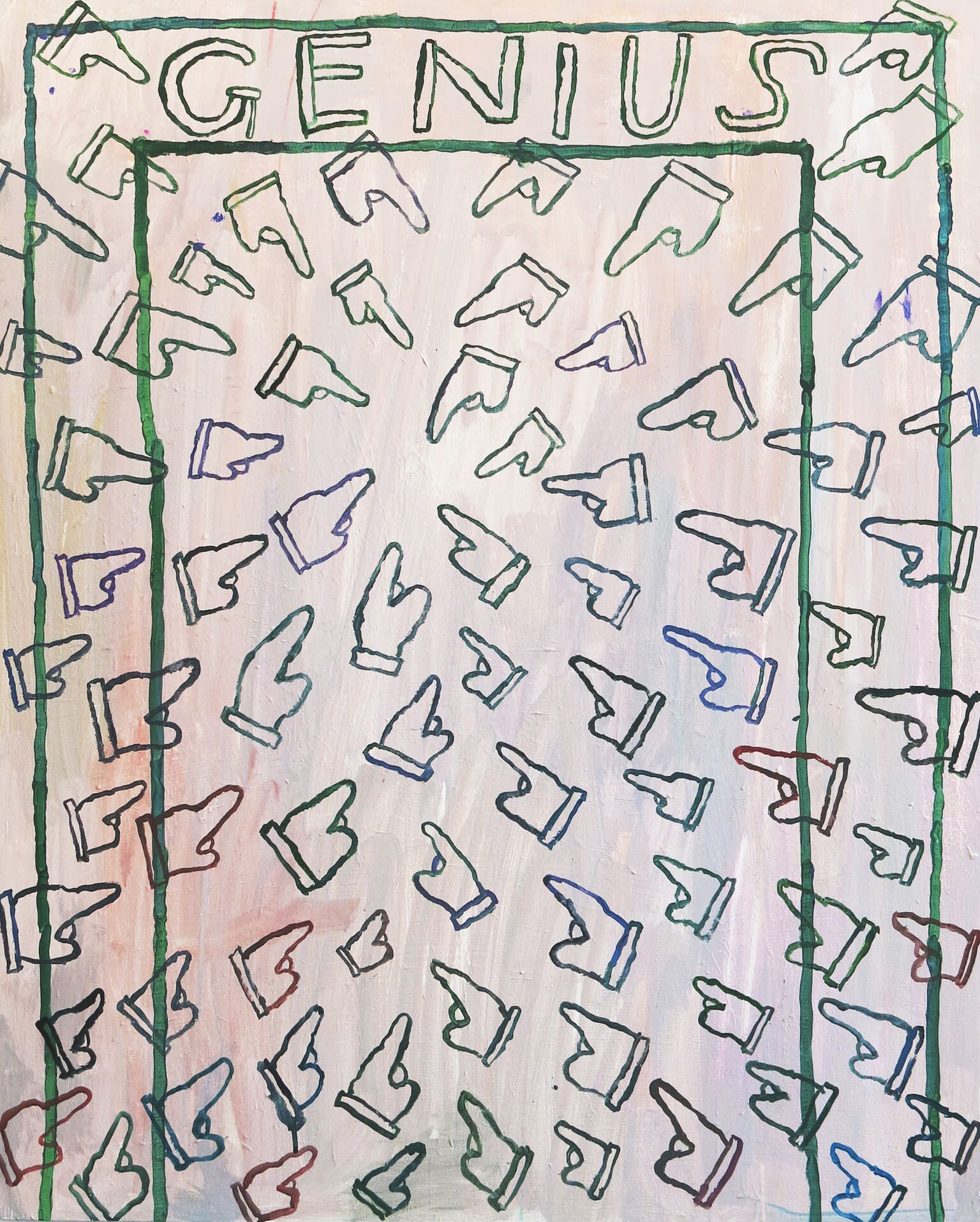 Genius - 1000x800mm, Gouache on wood  / Year:  2019