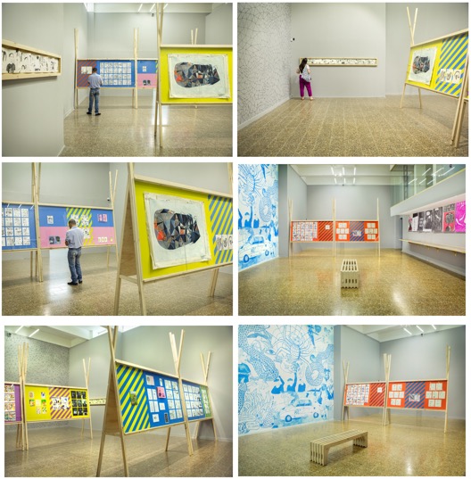 Project De frente me escondo with artist Paola Gaviria / Powerpaola.
Movie, publications. Exhibition, installation view. 2018, Cali.