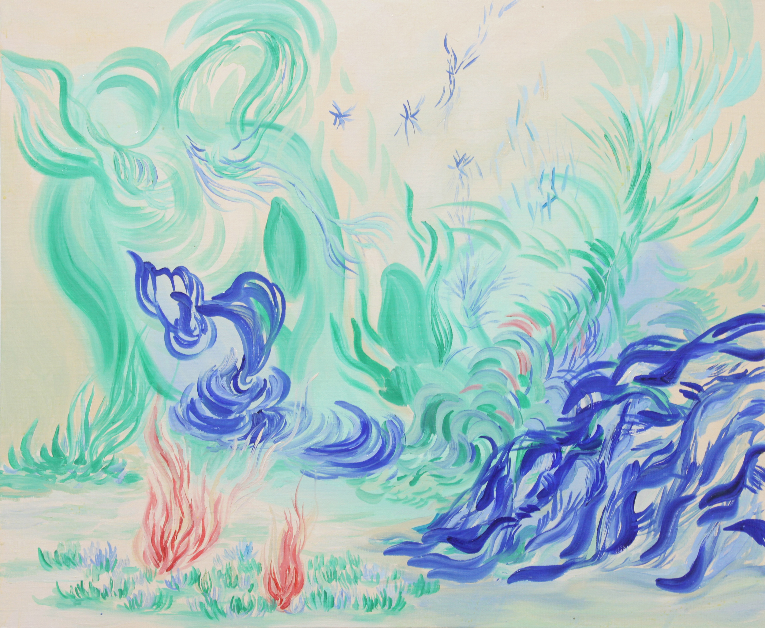 Landscape with embers, 2018, oil on canvas, 50x60.5cm