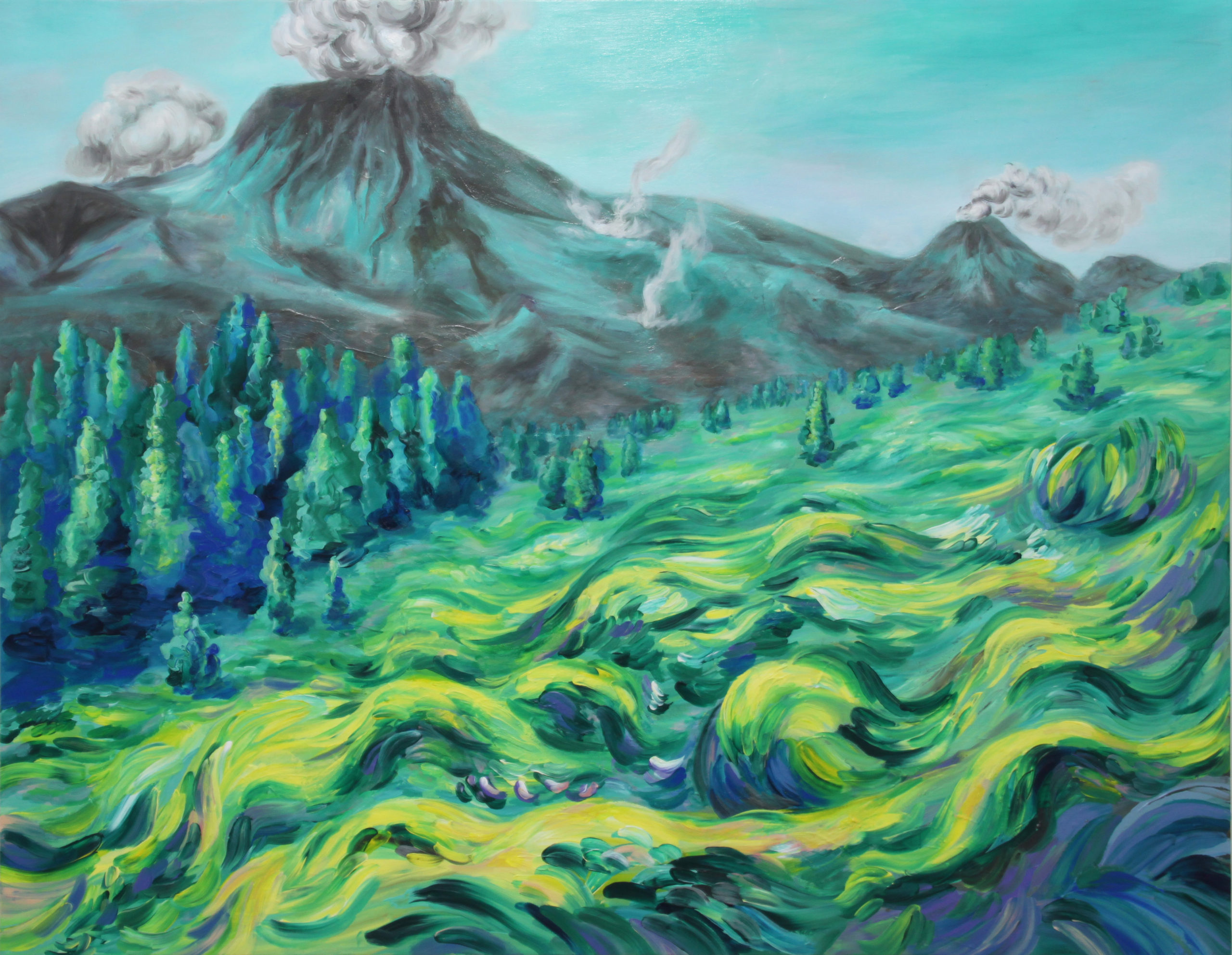 Seungee Park, Season when aspiration awakes, 2019, acrylic and oil on canvas, 91x117cm