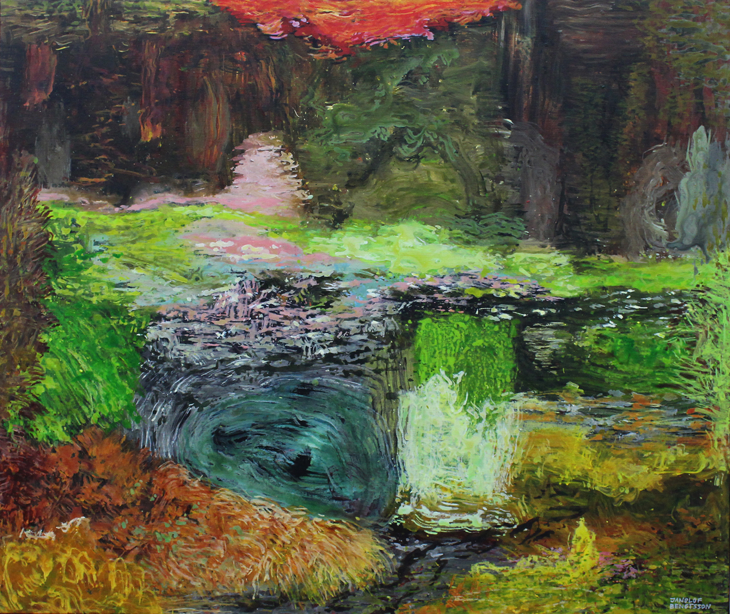 Jan-Olof Bengtsson, Dit ingen tog sig (2019), 84 x 100cm