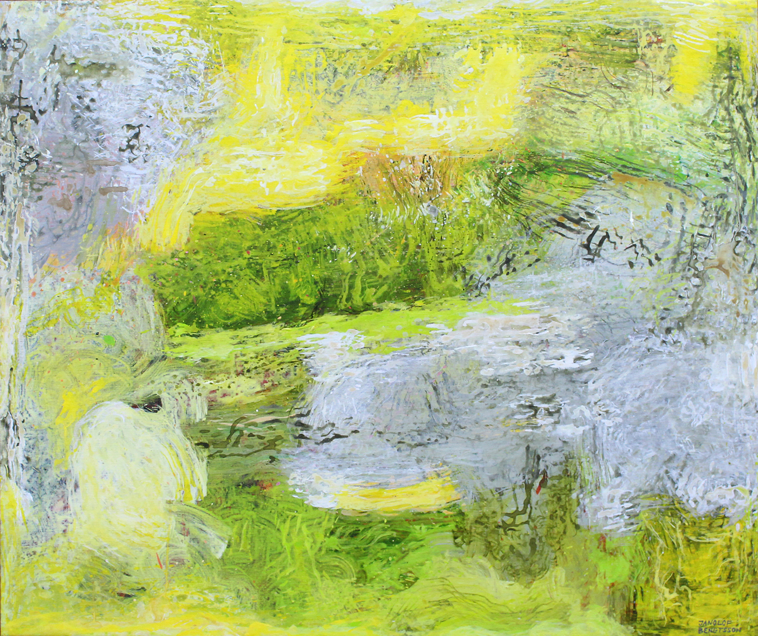 Jan-Olof Bengtsson, Dit ingen väg gick (2019). 84 x 100cm