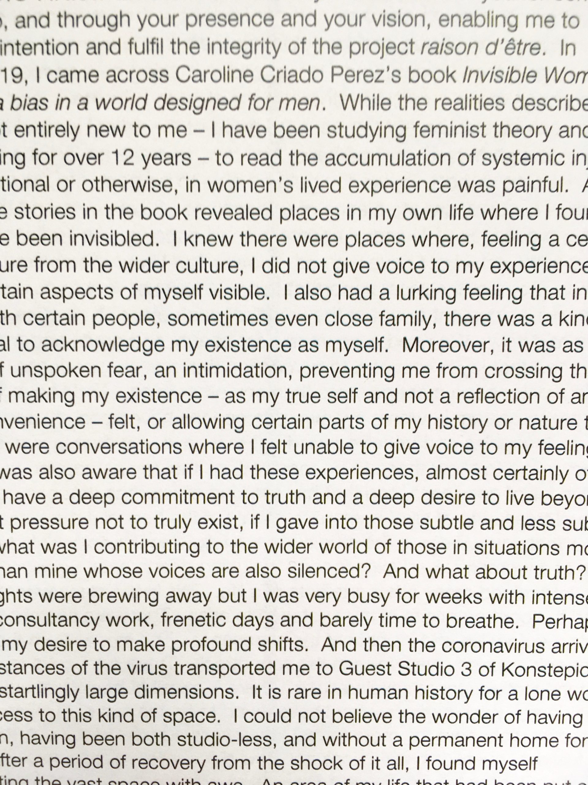 Artist Existence Visibility Voice text (detail)