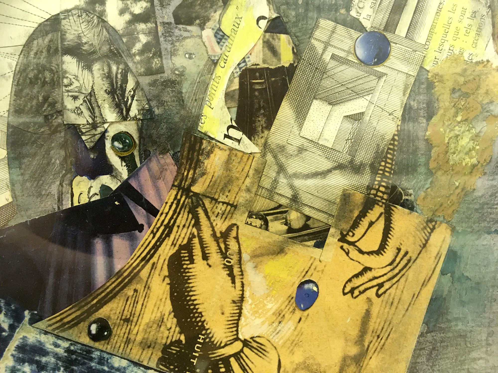 Bildtext: Detalj ur collage, Ömma påpekanden © Endre Nemes/Bildupphovsrätt 2021