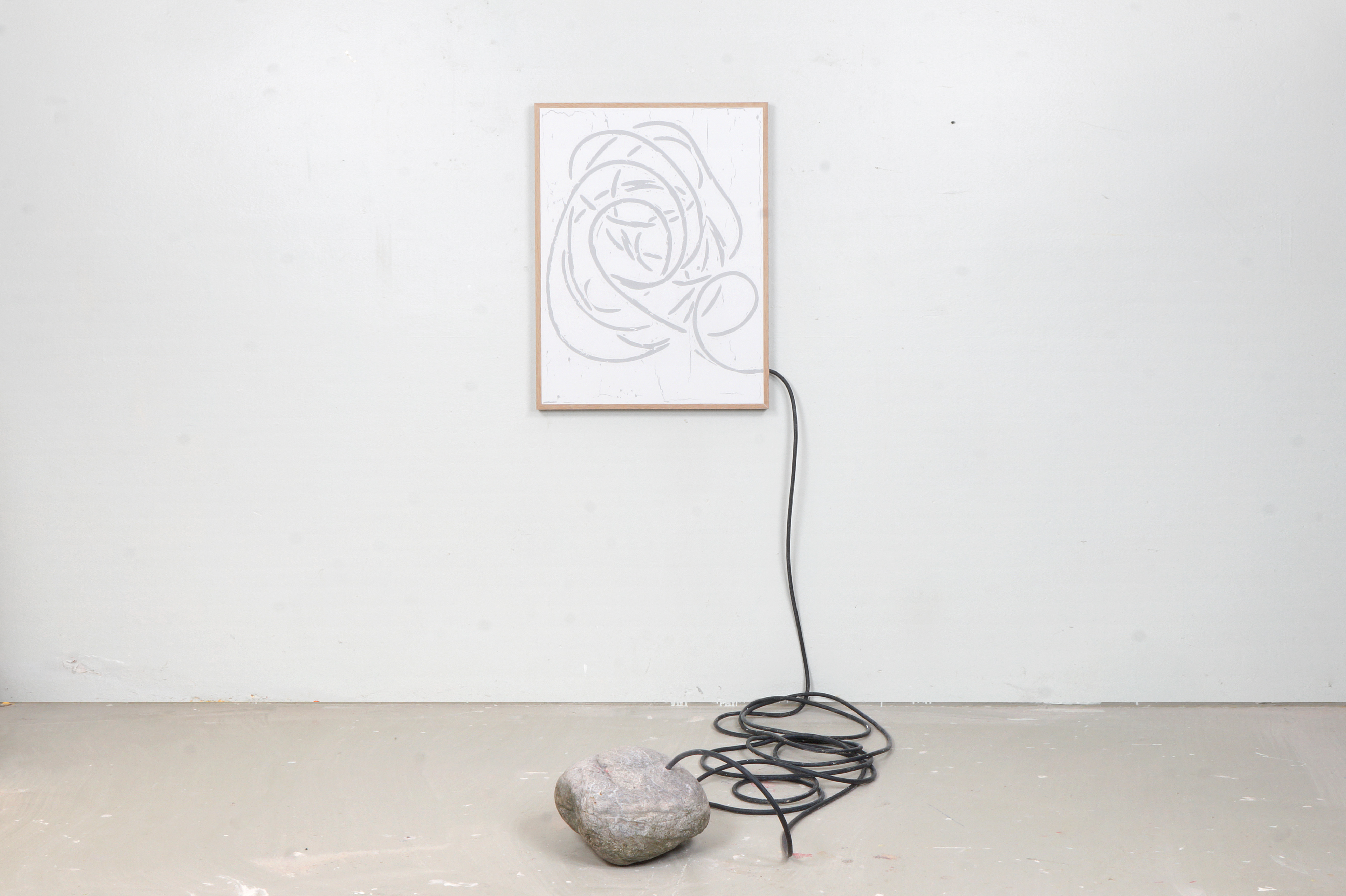 Johan Söderström, Cord, Spackel på ekpanel, 2021