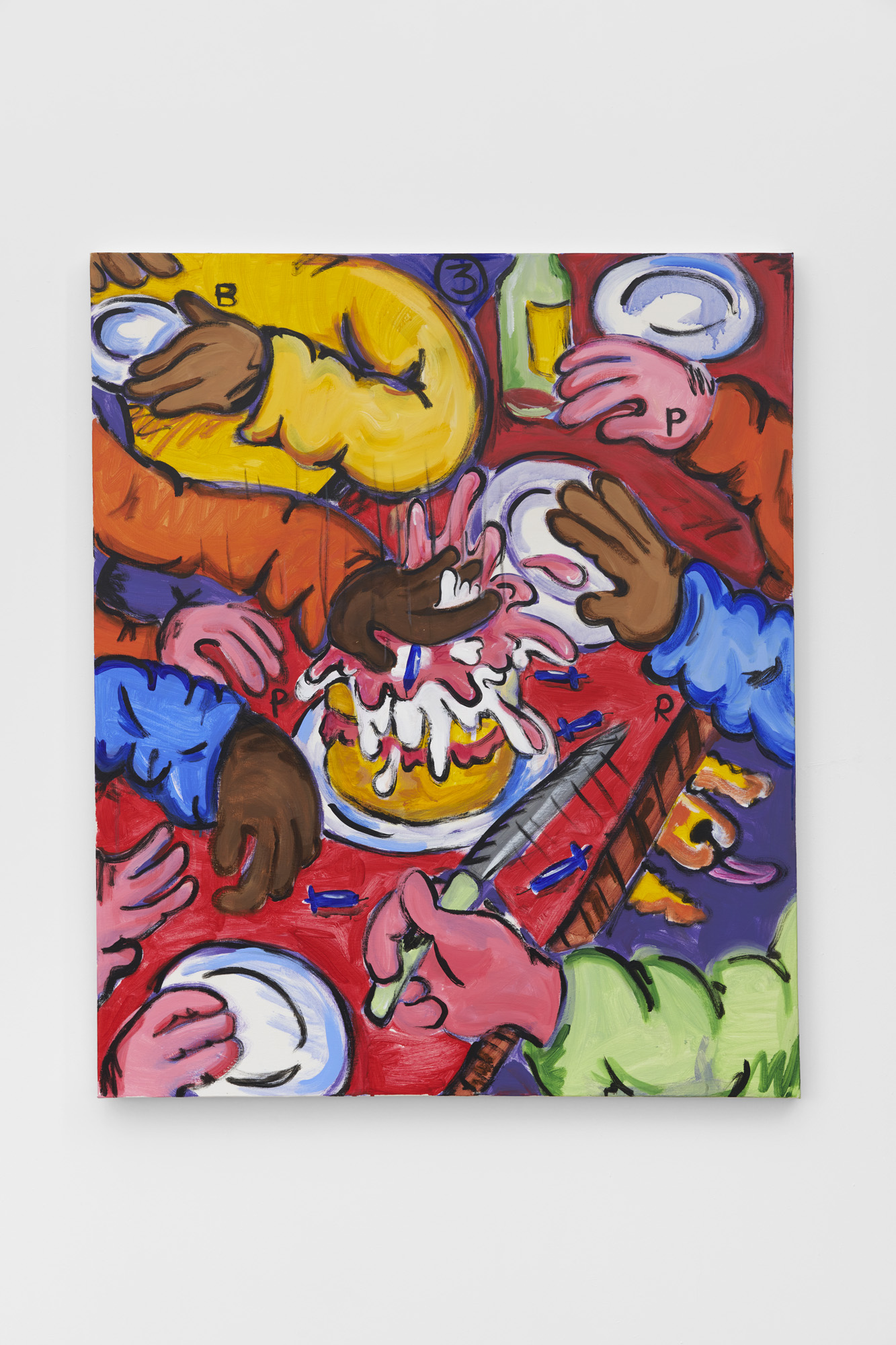 The Cake Incident, acrylic on canvas, 120 x 100 cm