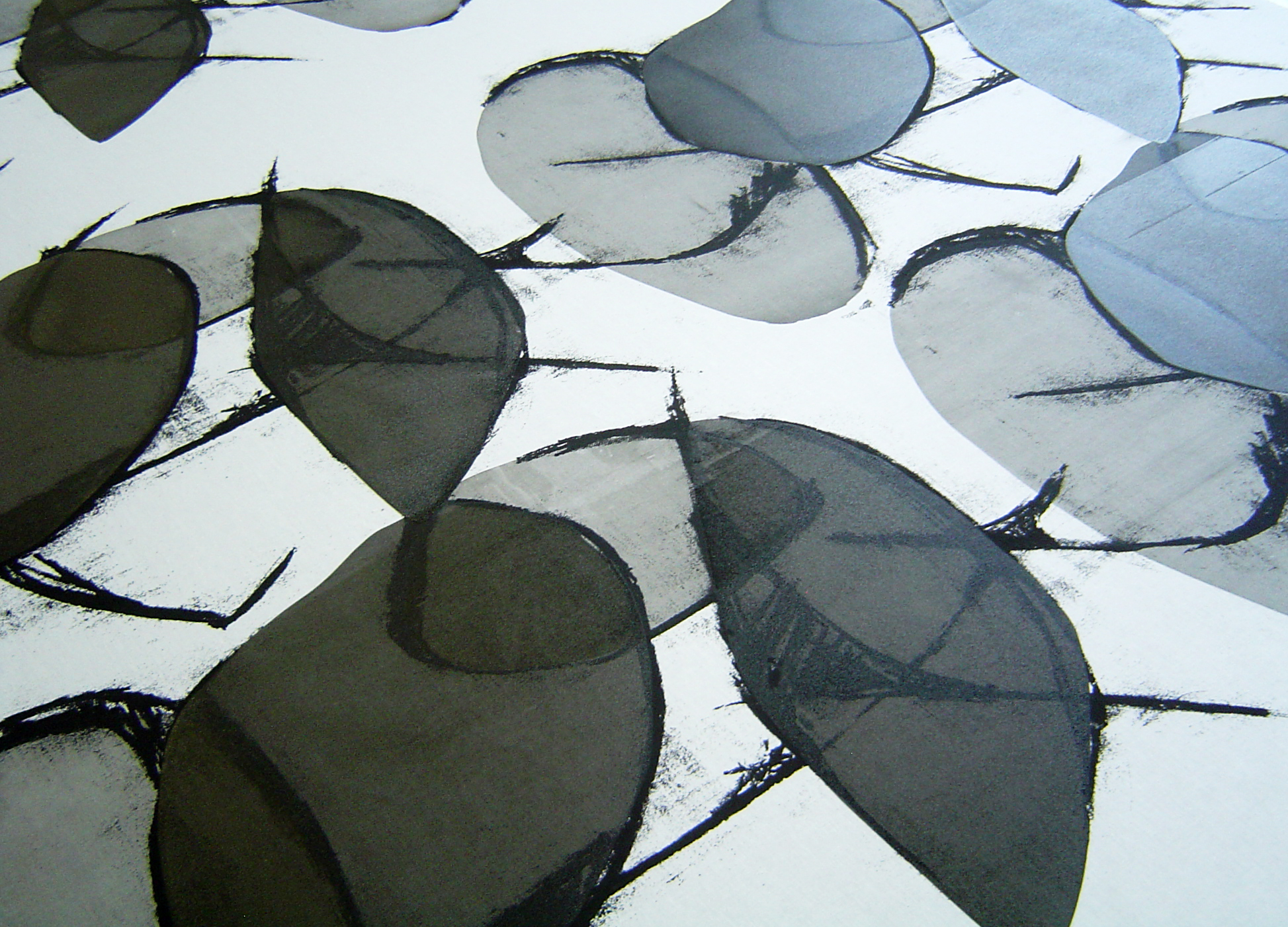 Tre tryck, KKV Nacka 2013. Sample of handprinted fabrics. Print designs since 1988. Photo Anna Vasko