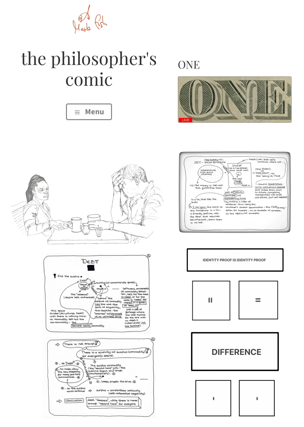 The artist book Manual on Nothing starts with the section Methodology where I draw the VISUAL of three positions: totality, exception; and FORM; and, relations between them (negation and contradiction).
Second chapter are the stories that cannot be told/totalized to a clear cut ideological norm.
Third chapter is the Series on Nothing, conceptual works that elaborate how the subject relates to Nothing: Debt, One, Will, Memory, Boredom, Identity.