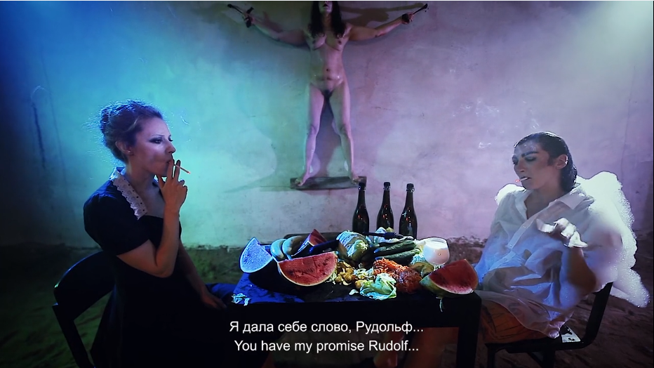 video frame from the theatre+movie 