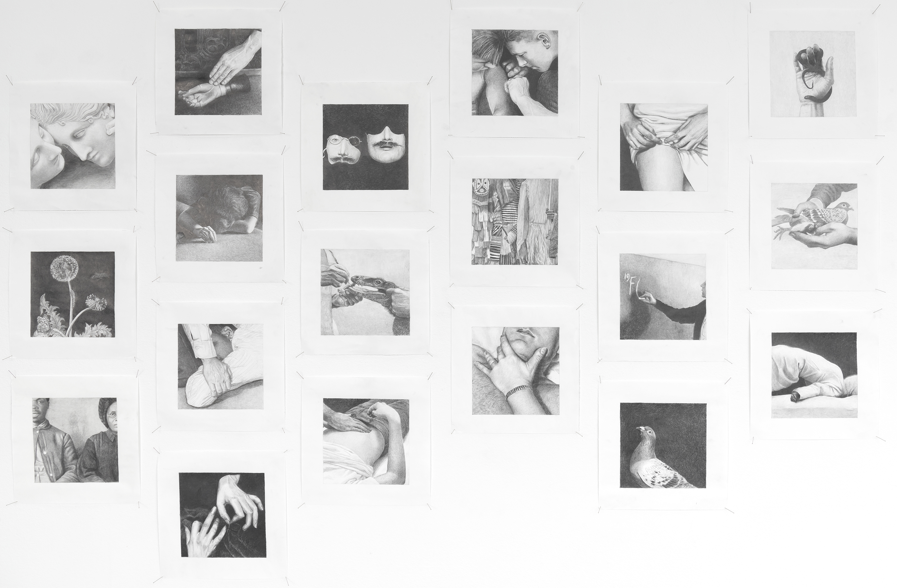 Vanna Bowles - Abandoned Moments 2021. Teckning på papper.