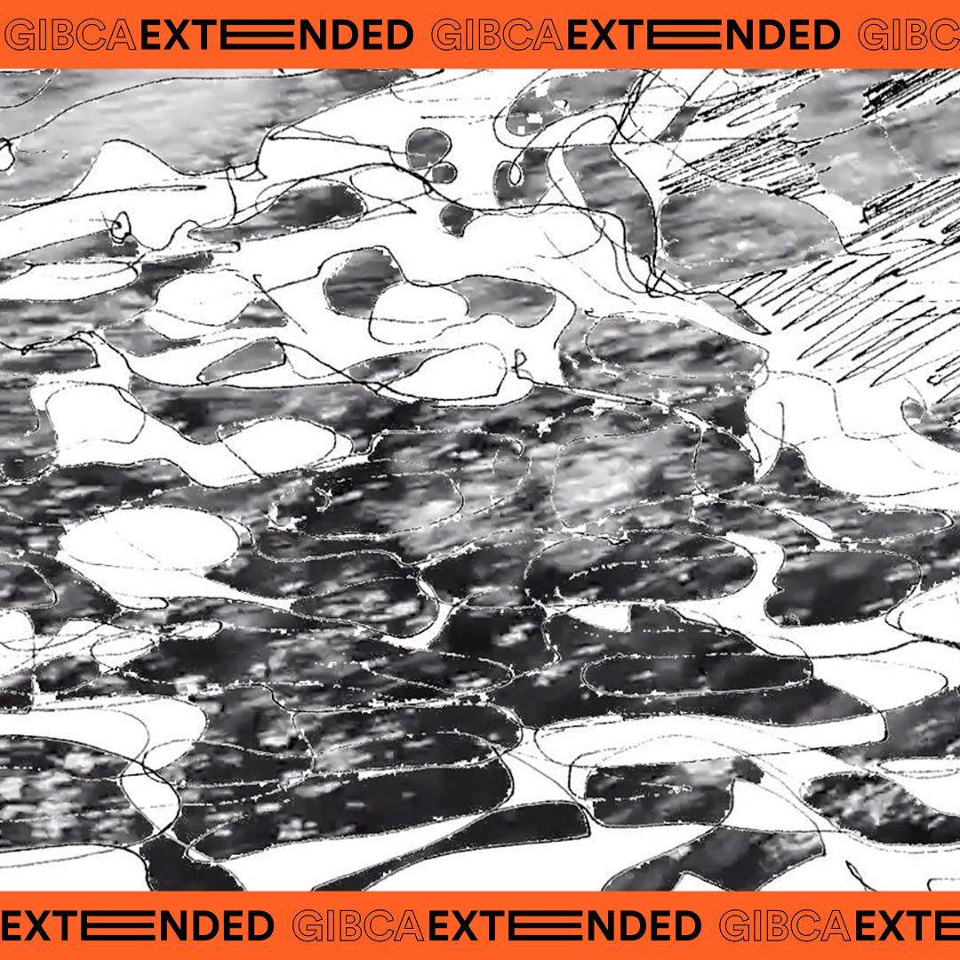 Digitalt kollage av teckning och videostill