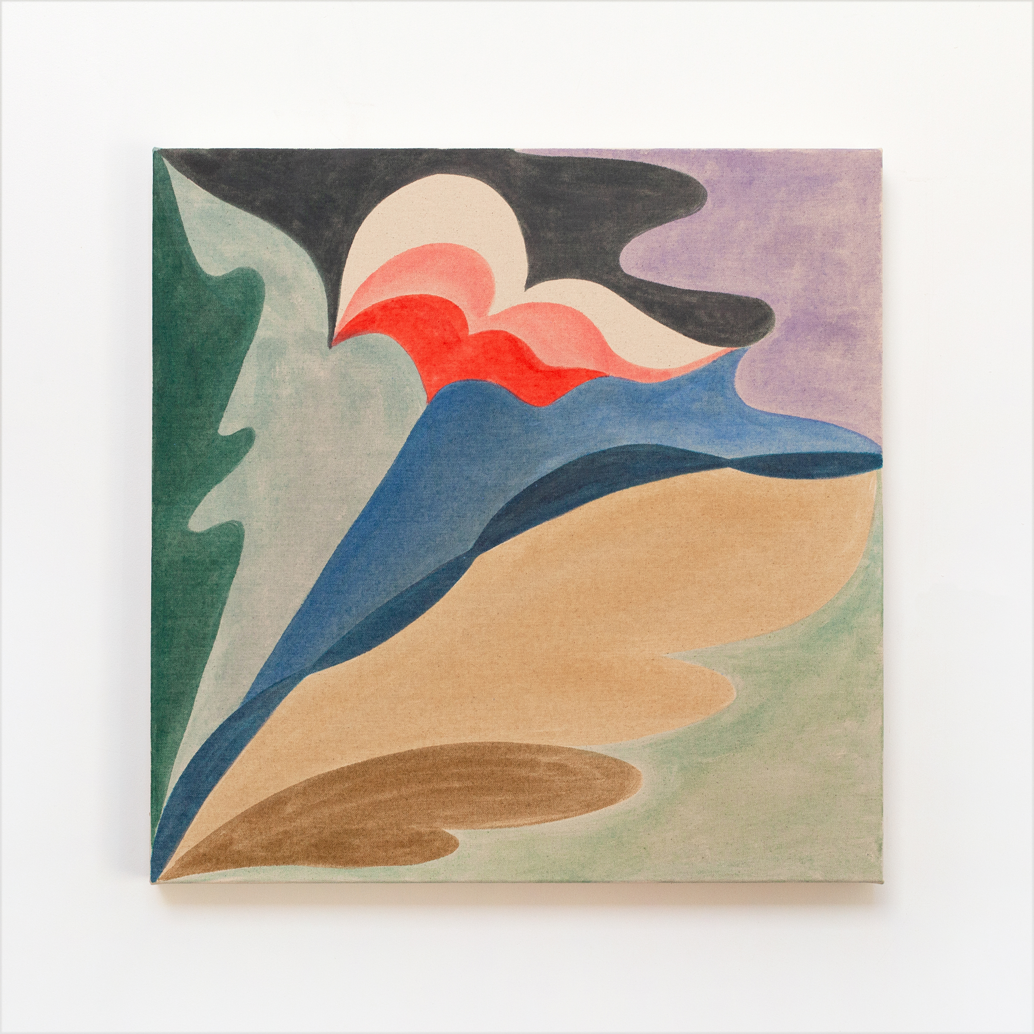 Vinna Begin, Salutation, 2023 (Pigment on canvas, 61 x 61 cm).