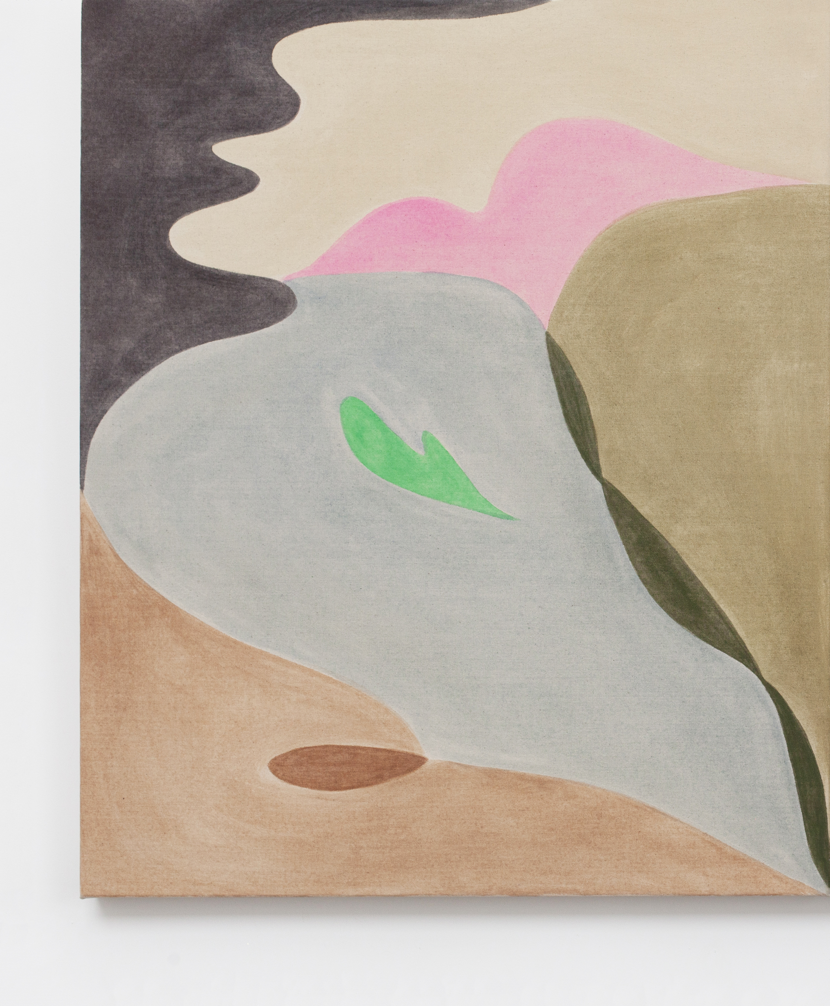 Vinna Begin, Birdsong (detail), 2024 (Pigment on canvas, triptych, 91,5 x 76 cm each).