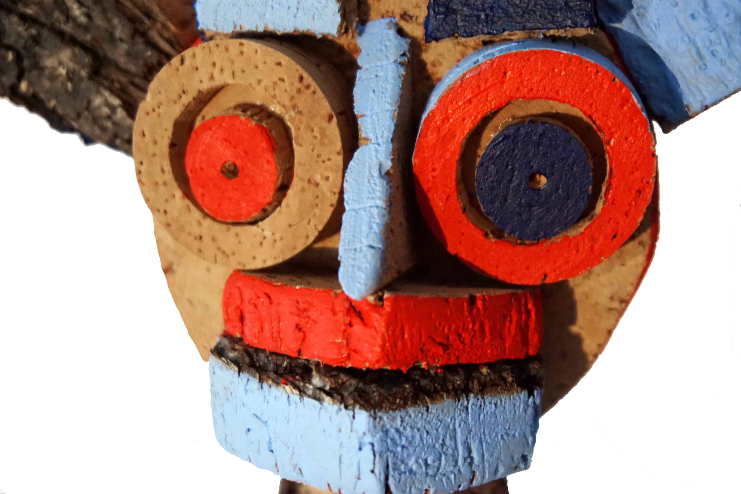 Daniel Espinosa, The Cleanse ( Detail). Cork and acrylic painting, 2024.