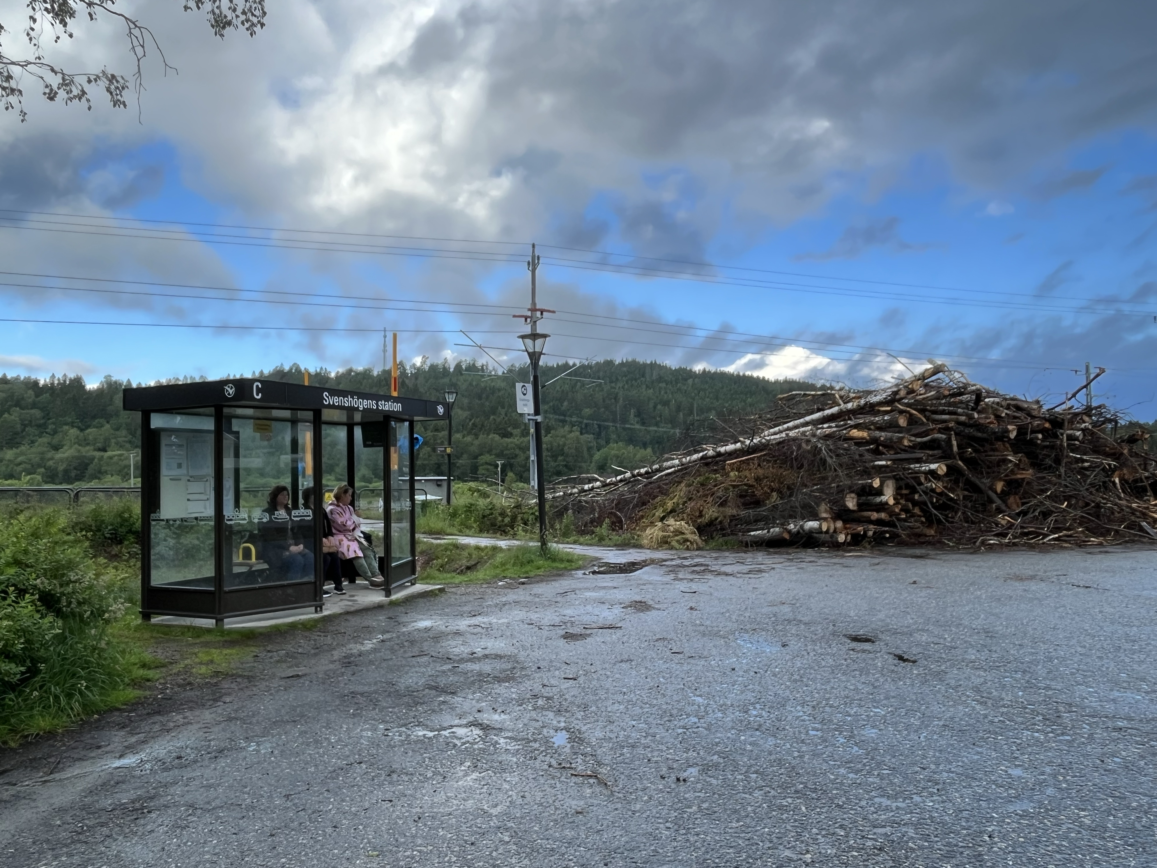 Busshållplatsen - Camilla Johansson Bäcklund. Svenshögen Svg