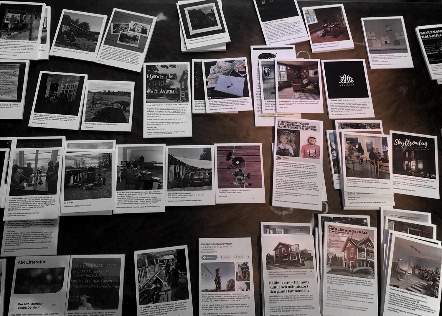 Monique Wernhamn, Källhult ett6 i bilder - process, bild/text, 2024