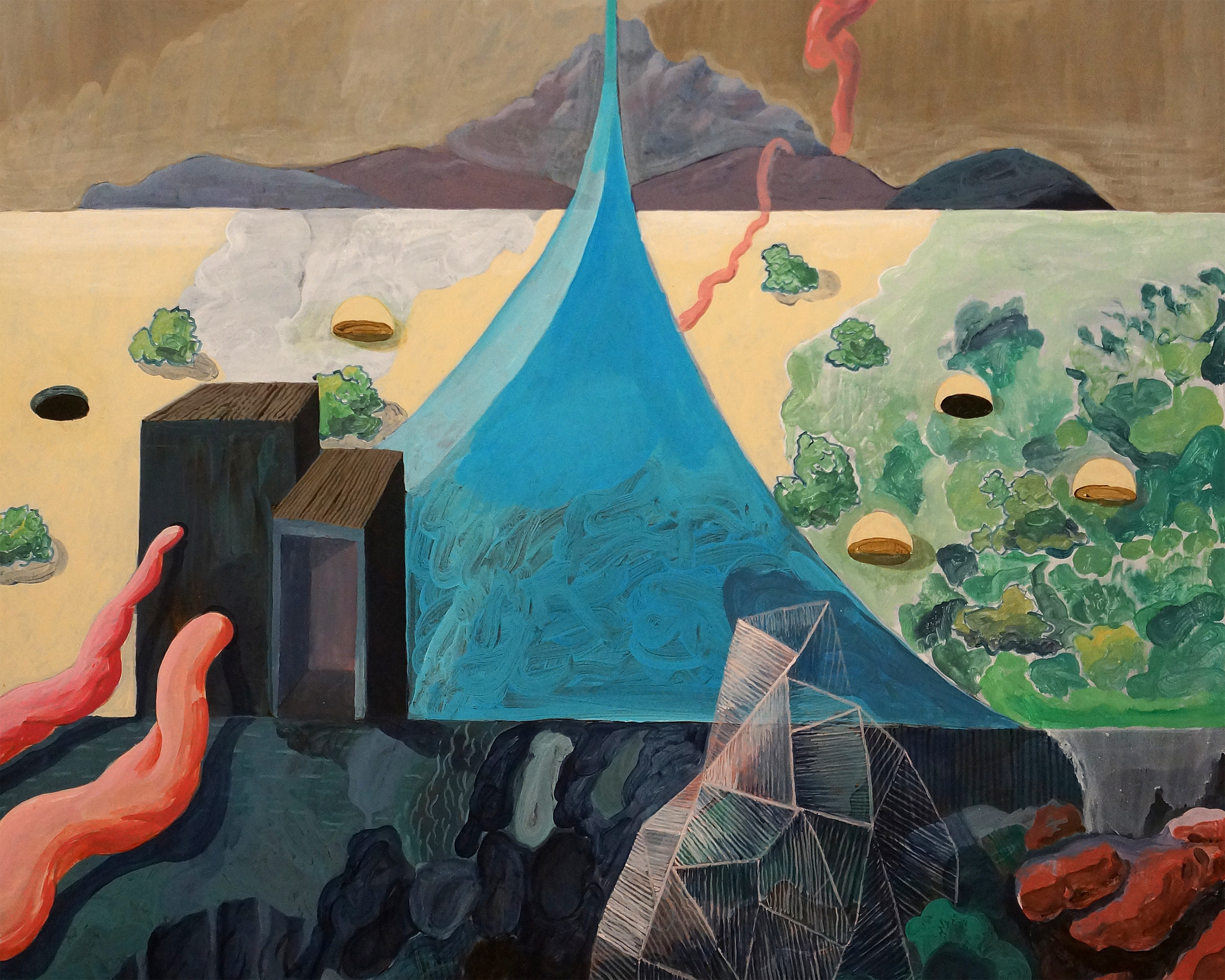 BenBaker, Inflating Doughnuts, Acrylic on MDF, 2022/25