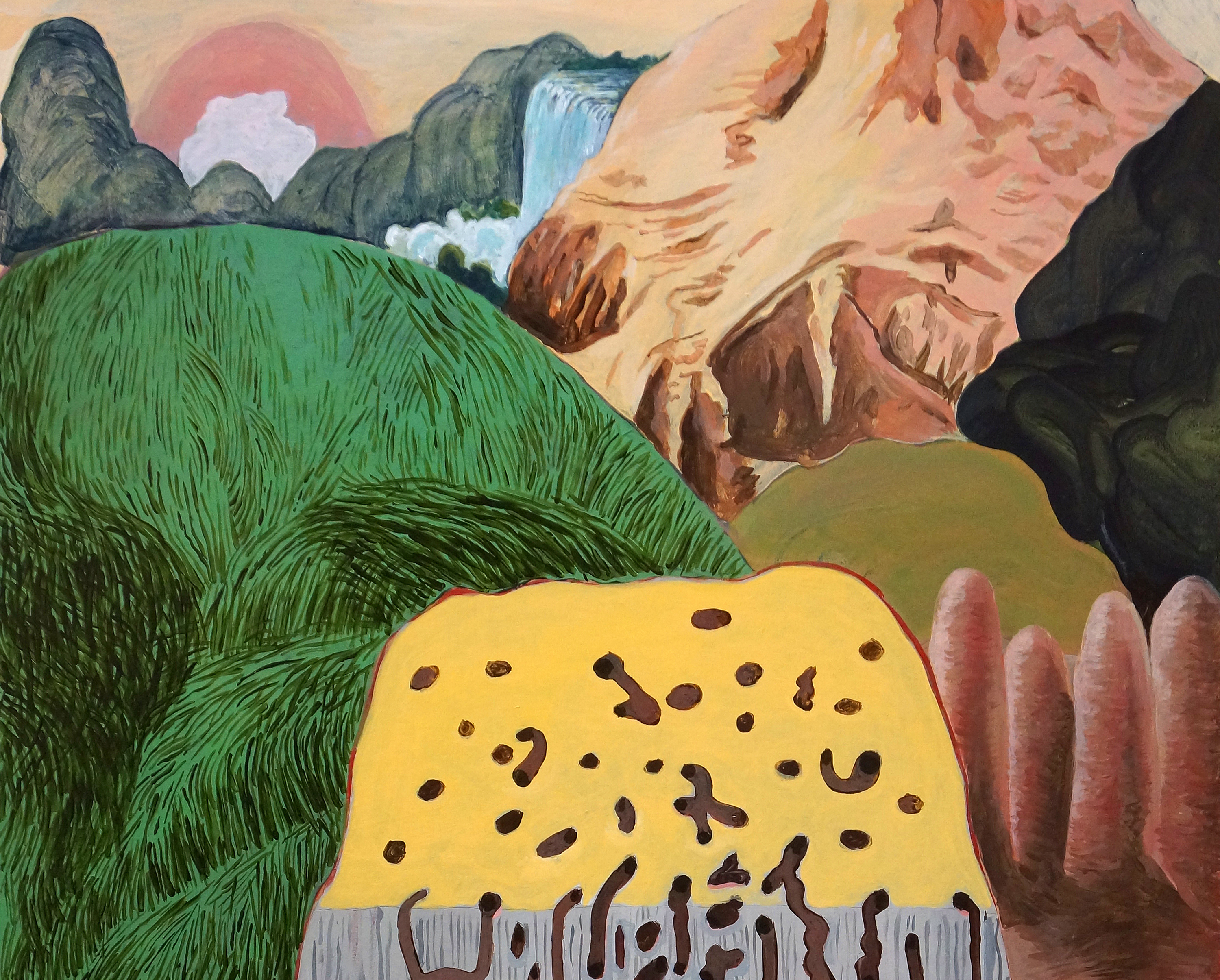 BenBaker, The Singing Mountains, Acrylic on MDF, 2025