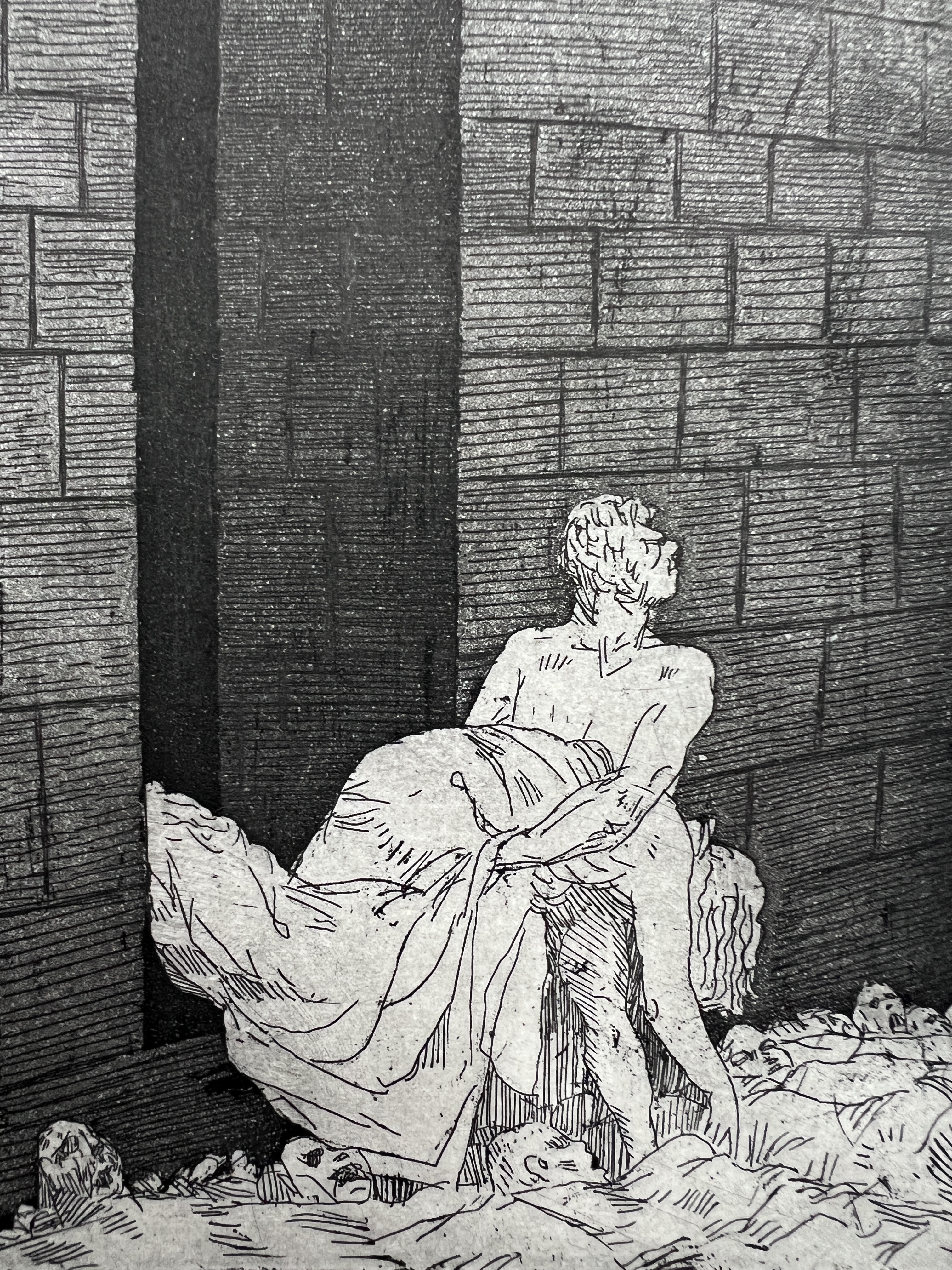 Ond gud - etsning och aquatint utförd 2025