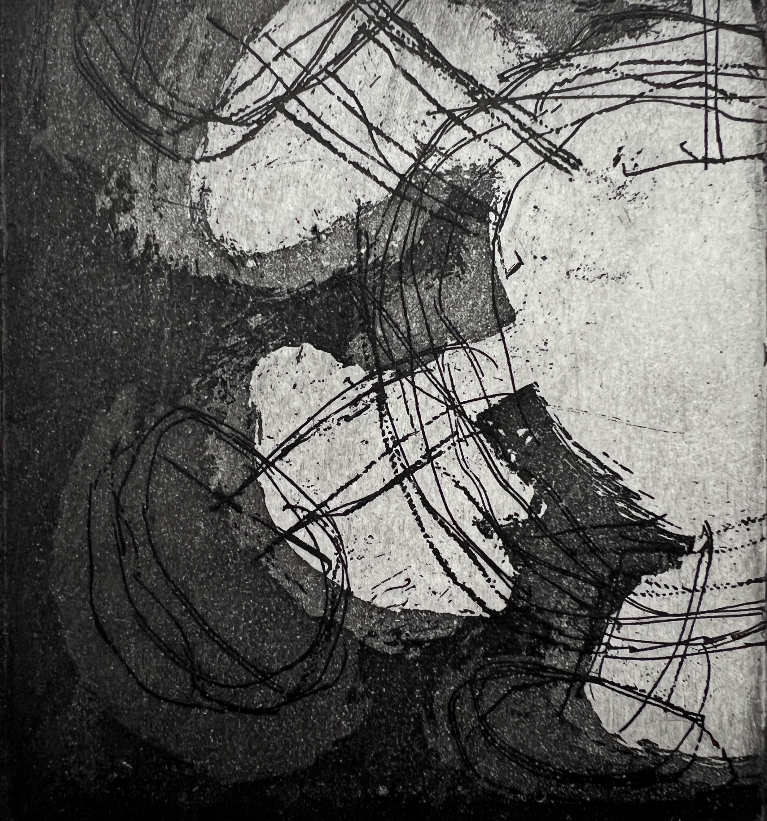 Utan titel (Soll / Corr) - etsning och aquatint utförd 2025