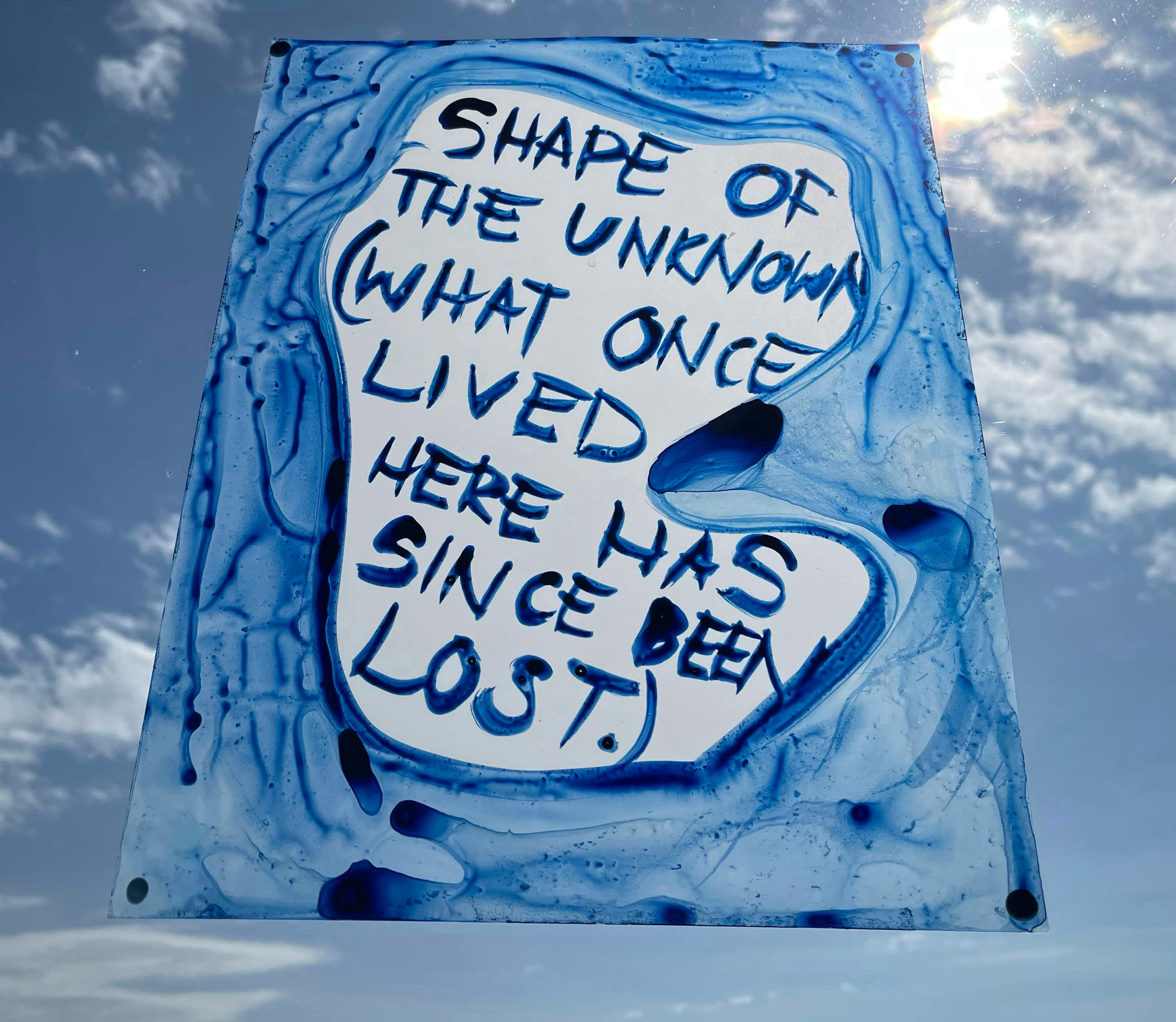 Shape of the unknown, 2025, acrylic paint on duralar, 35.5x28cm